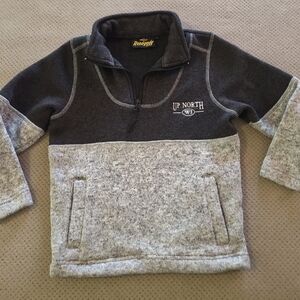 Renegade Club youth XS 4/5 quarter-zip fleece pullover featuring an embroidered